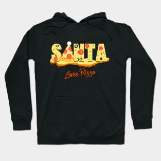 Santa Loves Pizza Hoodie